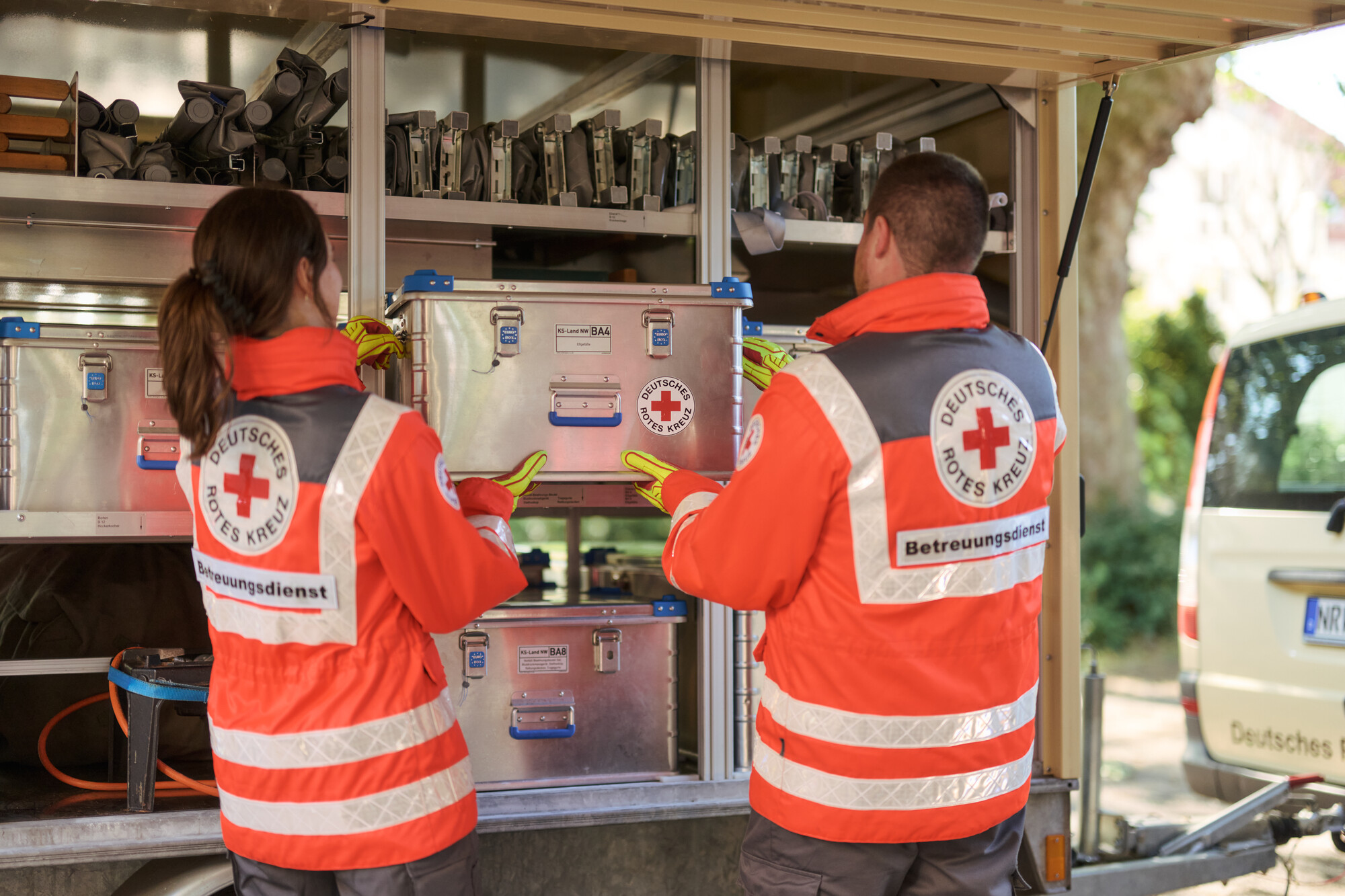 Ehrenamtliche der Bereitschaft des DRK Freckenhorst im Einsatz