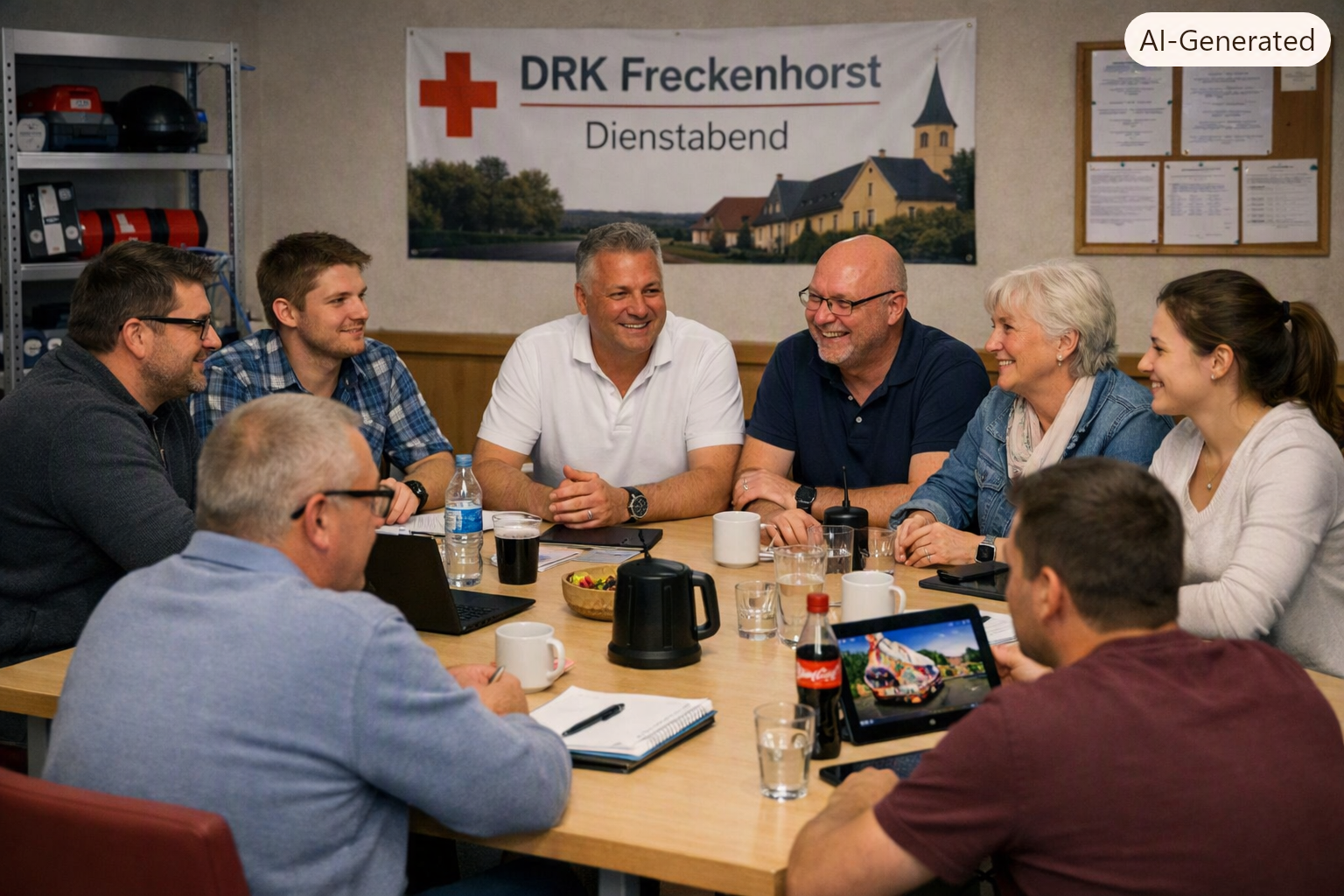Mitglieder des DRK Freckenhorst im Gespräch
